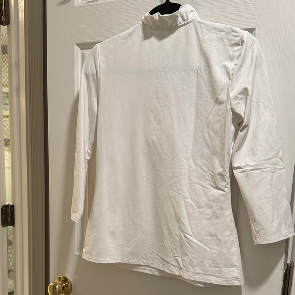J. McLaughlin Cream Ruffled Blouse - Picture 3 of 3